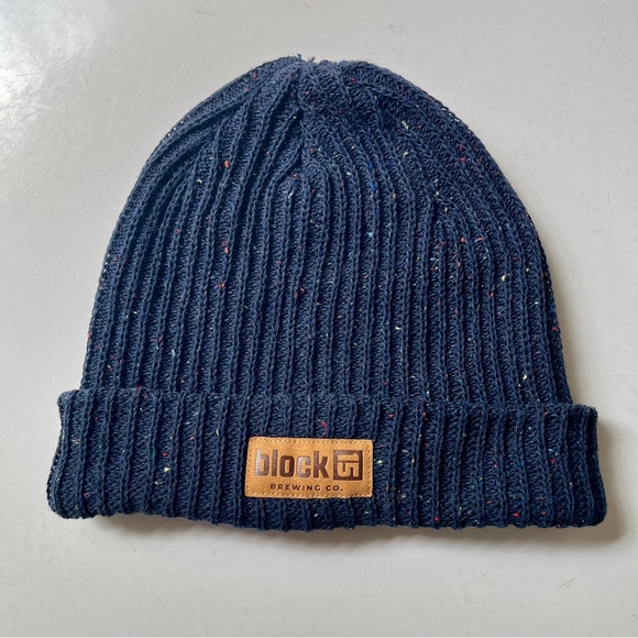 Block 15 Brewing Blue Knit Beanie Hat - Picture 5 of 6